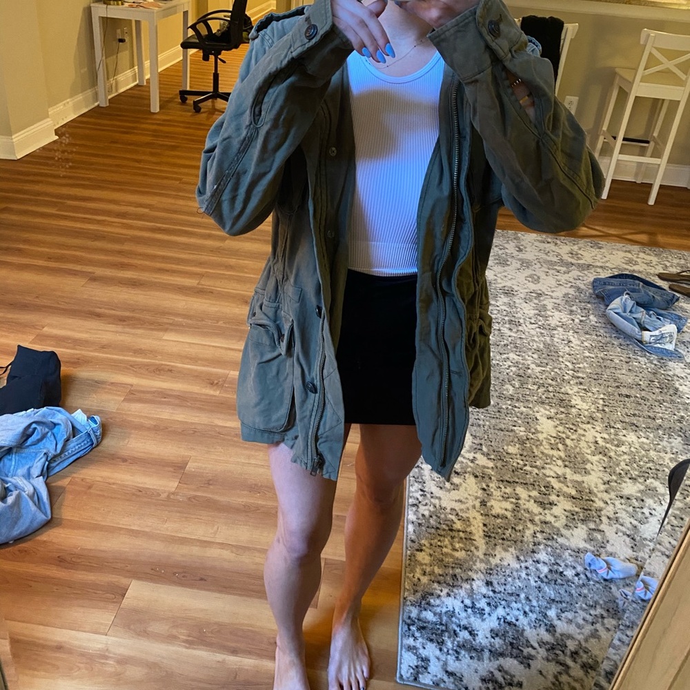 Free people green army jacket